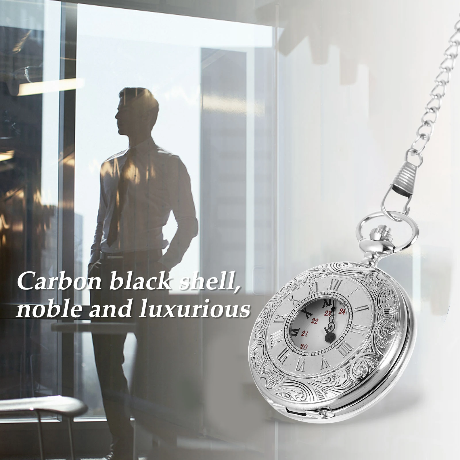 Pocket Watch with Roman Numerals Necklace Steampunk Silver Zinc Alloy Watches for Men
Pocket Watch with Roman Numerals Necklace Steampunk Silver Zinc Alloy Watches for Men