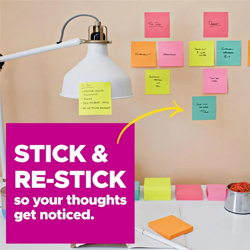 ABTS-Sticky Notes, 24 Sticky Note Pads, Office Products, Sticky Notes For Vertical Surfaces, Monitors, Walls
ABTS-Sticky Notes, 24 Sticky Note Pads, Office Products, Sticky Notes For Vertical Surfaces, Monitors, Walls