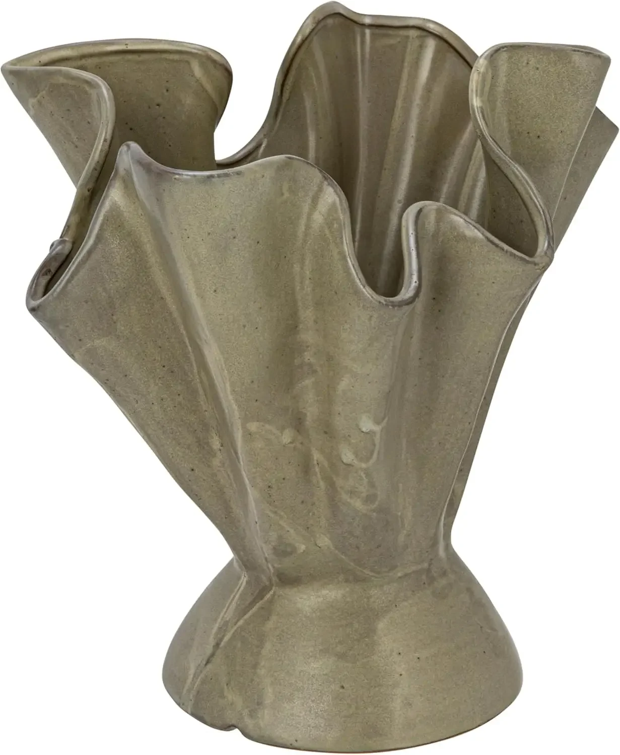 Sage Ruffled Stoneware Vase
Sage Ruffled Stoneware Vase