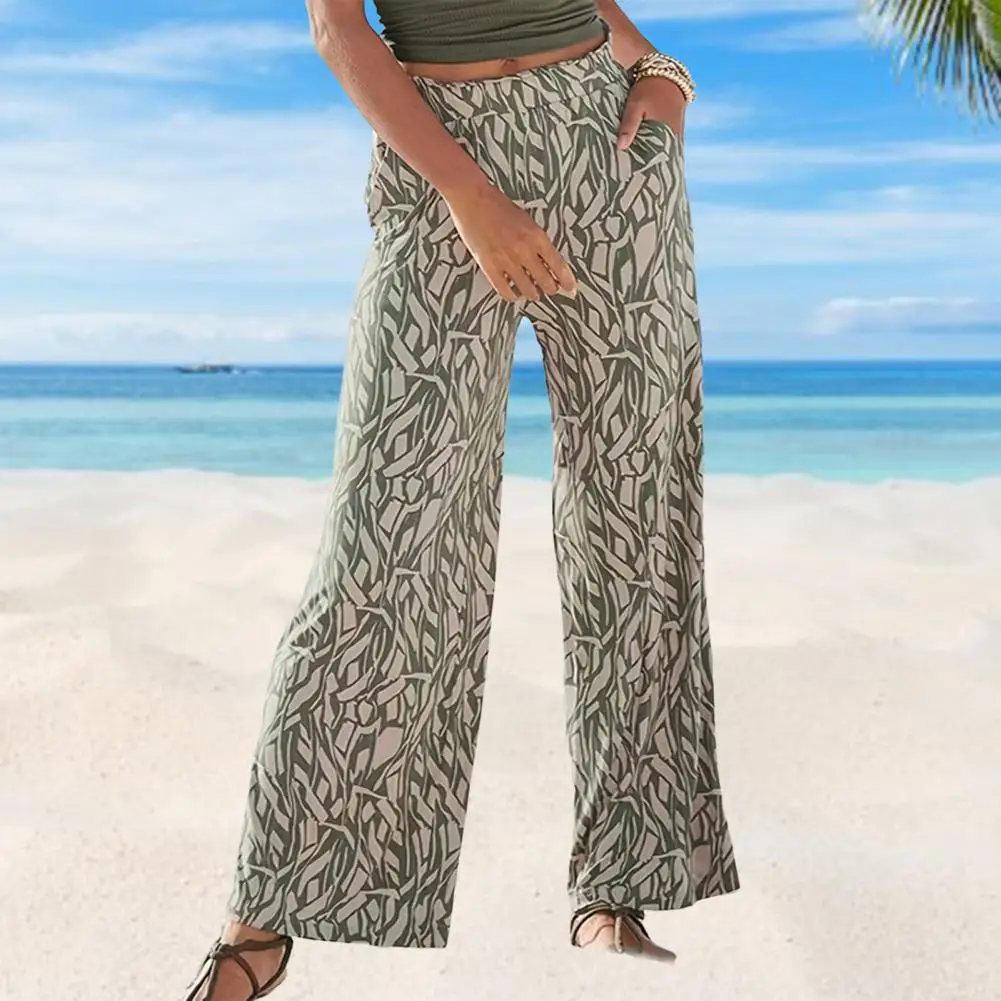 Women Pants Stylish Women's Elastic Waist Wide Leg Pants with Pockets Casual Spring Summer Trousers for Vacation Work Elastic
Women Pants Stylish Women's Elastic Waist Wide Leg Pants with Pockets Casual Spring Summer Trousers for Vacation Work Elastic