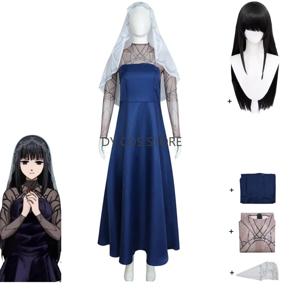 Новый аниме Sakamoto Days Osaragi косплей костюм темно-синее платье белая вуаль парик для взрослых женщин сексуальный карнавальный костюм на Хэллоуин
Новый аниме Sakamoto Days Osaragi косплей костюм темно-синее платье белая вуаль парик для взрослых женщин сексуальный карнавальный костюм на Хэллоуин