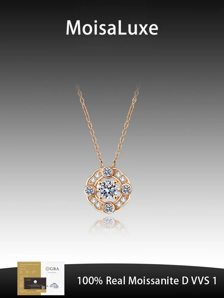 MoisaLuxe Official Store GRA Moissanite Plata Sterling 925 Silver Champagne Gold Four-clawed Pendant Necklace Fashion Jewelry
MoisaLuxe Official Store GRA Moissanite Plata Sterling 925 Silver Champagne Gold Four-clawed Pendant Necklace Fashion Jewelry