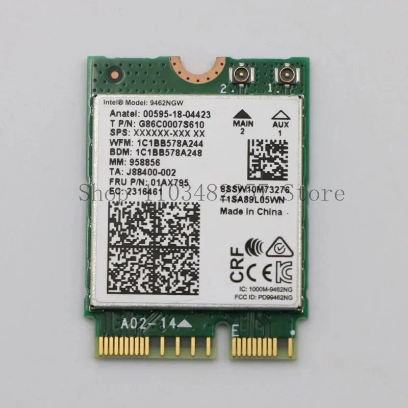 Wyoresy it подходит для беспроводной карты ноутбука Lenovo Bluetooth-модуля 01ax795 WiFi-карта Intel 9462ngw
Wyoresy it подходит для беспроводной карты ноутбука Lenovo Bluetooth-модуля 01ax795 WiFi-карта Intel 9462ngw
