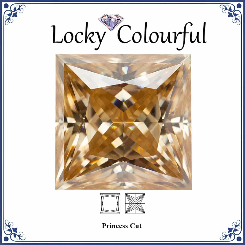 Moissanite Natural Champagne Color VVS1 Princess Cut charms beads for DIY Jewelry Making necklace Materials with GRA Certificate
Moissanite Natural Champagne Color VVS1 Princess Cut charms beads for DIY Jewelry Making necklace Materials with GRA Certificate