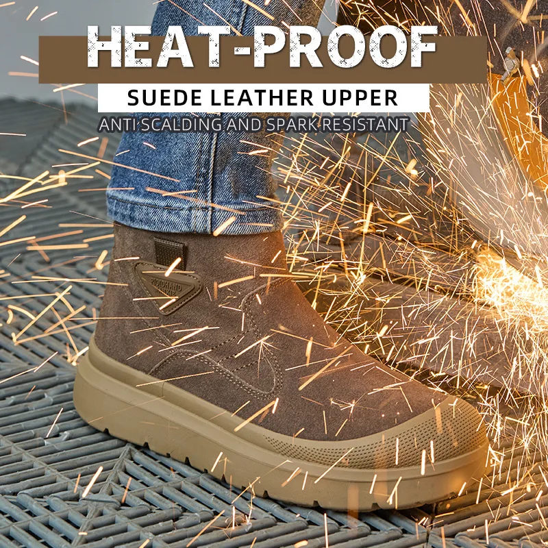 Мужские защитные ботинки со стальным носком, противоскользящая, противопрокольная, на молнии, защитная обувь для электросварки, кожаная износостойкая рабочая обувь для мужчин
Мужские защитные ботинки со стальным носком, противоскользящая, противопрокольная, на молнии, защитная обувь для электросварки, кожаная износостойкая рабочая обувь для мужчин