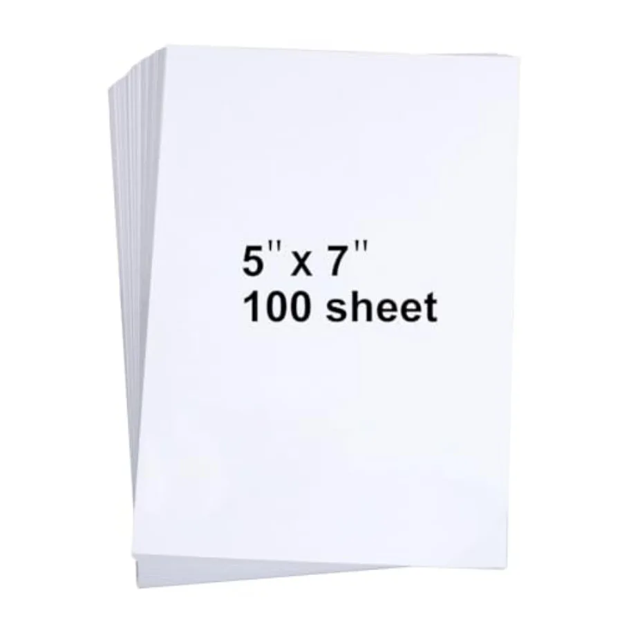 100 Pieces 5" x 7" White Cardstock, Heavyweight Cardstock Sheets Blank Invitation Paper Greeting Cards Printable, 74lb Cover 20
100 Pieces 5" x 7" White Cardstock, Heavyweight Cardstock Sheets Blank Invitation Paper Greeting Cards Printable, 74lb Cover 20
