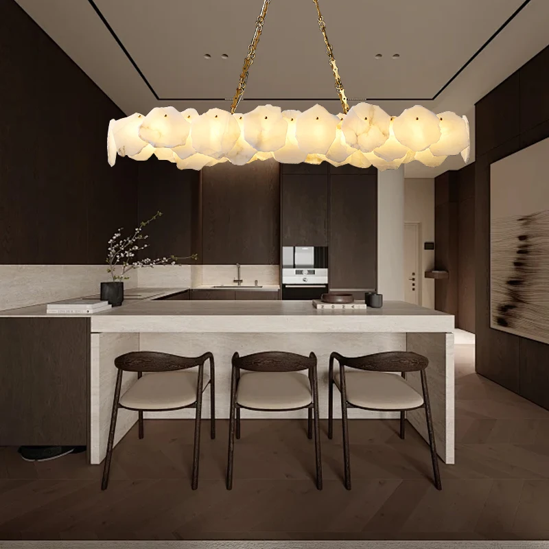 Long Spanish Natural Marble Ceiling Chandelier Over Dining Table Luxury Stone Lamp
Long Spanish Natural Marble Ceiling Chandelier Over Dining Table Luxury Stone Lamp