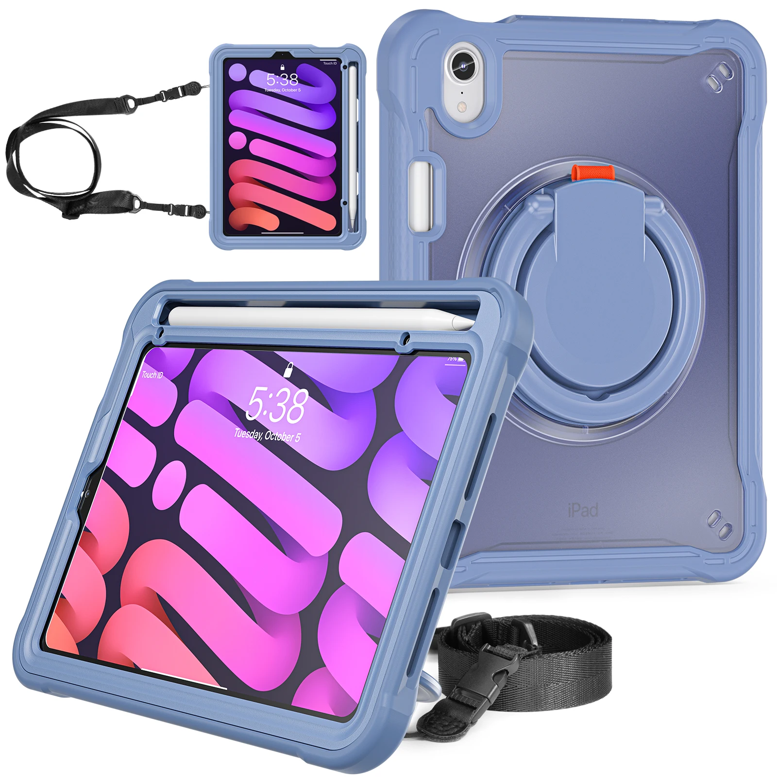 Вращающийся Гибридный чехол для iPad Mini 6 2021 8,3 дюйма, модель A2567 A2568 A2569, сверхпрочный чехол-подставка с ручкой и плечевым ремнем
Вращающийся Гибридный чехол для iPad Mini 6 2021 8,3 дюйма, модель A2567 A2568 A2569, сверхпрочный чехол-подставка с ручкой и плечевым ремнем