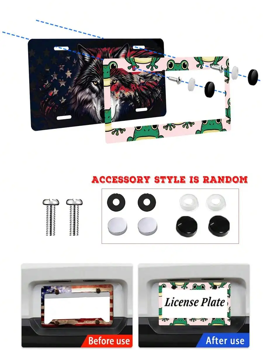 2pcs Printed Plastic License Plate Frame 6x12 Inches 2-Hole With Screw Set Car Decoration
2pcs Printed Plastic License Plate Frame 6x12 Inches 2-Hole With Screw Set Car Decoration