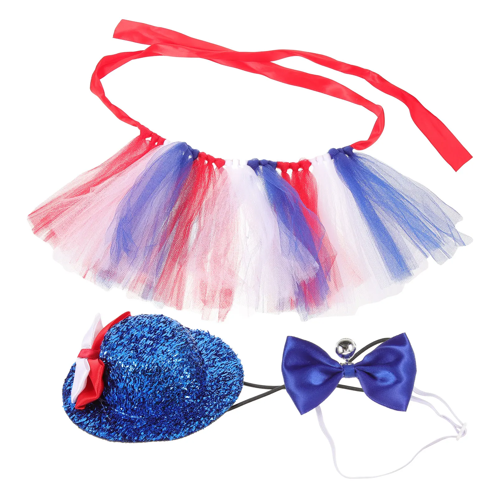 Pet Skirt Suit Bow Tie Hat Slip Dog Cat Independence Day Costumes Tutu Skirt Outfits Patriotic Dresses Flag Costume Set
Pet Skirt Suit Bow Tie Hat Slip Dog Cat Independence Day Costumes Tutu Skirt Outfits Patriotic Dresses Flag Costume Set