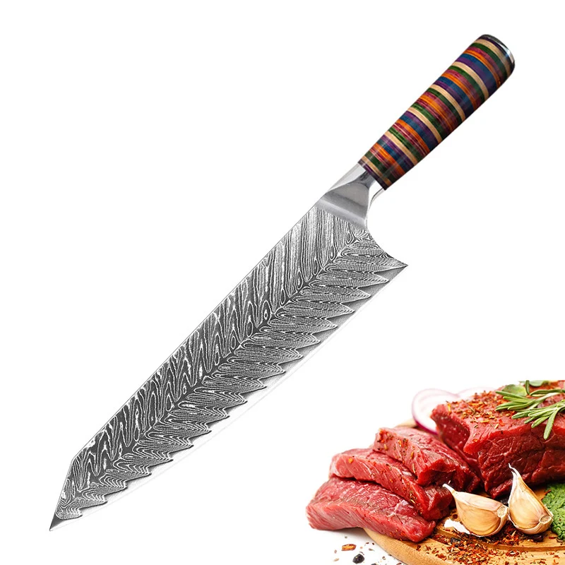 8 Inch Kiritsuke Knife Damascus Steel 10Cr15CoMoV Blade Slicing Vegetables Chef Cleaver Meat Kitchen Sharp Knife Cooking Tools
8 Inch Kiritsuke Knife Damascus Steel 10Cr15CoMoV Blade Slicing Vegetables Chef Cleaver Meat Kitchen Sharp Knife Cooking Tools