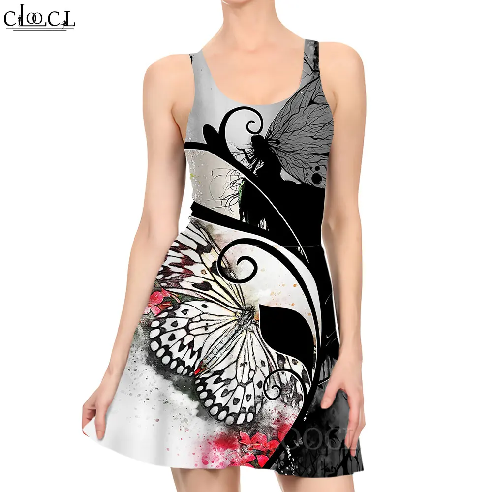 CLOOCL Retro Women Dress Butterfly Pattern 3D Printed Mini Dress Sleeveless Knee-length Soft Skinny Dress Fashion Woman 2022
CLOOCL Retro Women Dress Butterfly Pattern 3D Printed Mini Dress Sleeveless Knee-length Soft Skinny Dress Fashion Woman 2022