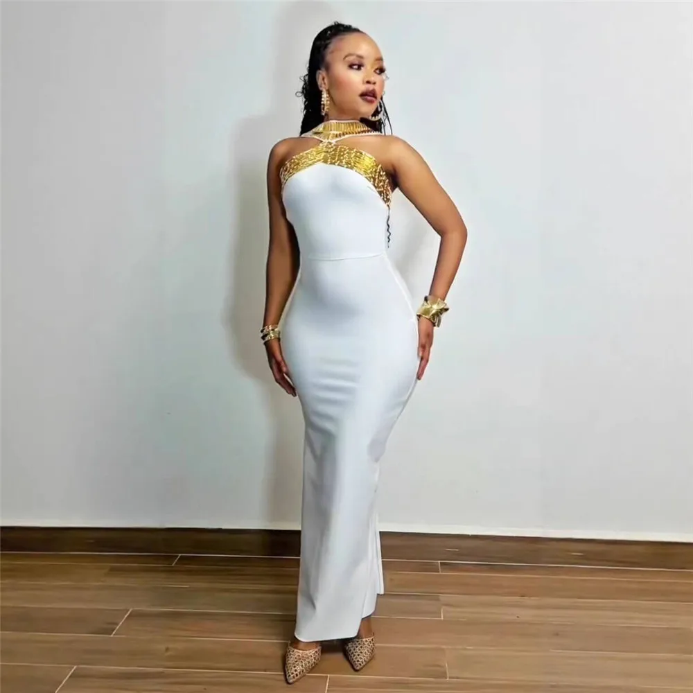 Elegant White Embellished Diamond Elastic Band Dress Retro Style Waist Cinched Party Wear Long Evening Gown Fashionable Knitt...
Elegant White Embellished Diamond Elastic Band Dress Retro Style Waist Cinched Party Wear Long Evening Gown Fashionable Knitt...