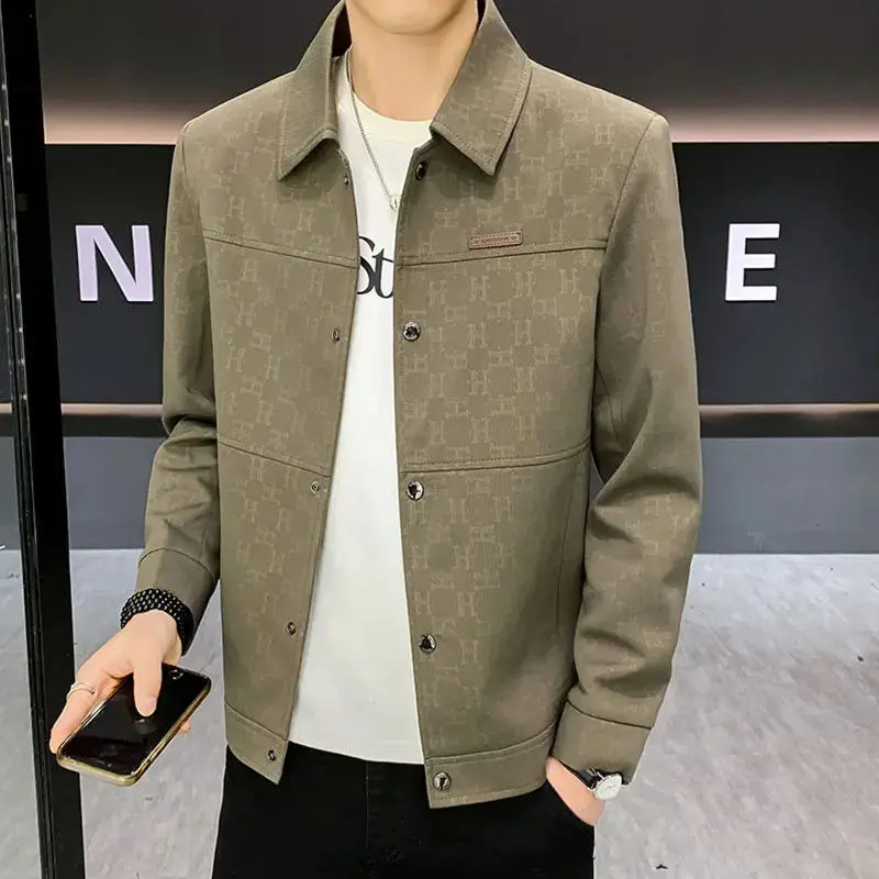 Spring Autumn Men's Collared Printed Jaet Casual Versatile Top Trendy Faion Outerwear M Cleanfit Sle PU Material
Spring Autumn Men's Collared Printed Jaet Casual Versatile Top Trendy Faion Outerwear M Cleanfit Sle PU Material