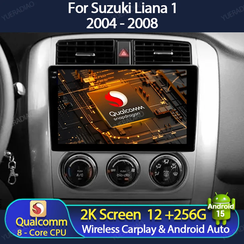 Автомобильный радиоприемник Android 15 для Suzuki Liana 1 2004-2008 GPS NAVI QLED 4G LTE 5G WIFI Мультимедийный стерео видеоплеер Головное устройство 2DIN
Автомобильный радиоприемник Android 15 для Suzuki Liana 1 2004-2008 GPS NAVI QLED 4G LTE 5G WIFI Мультимедийный стерео видеоплеер Головное устройство 2DIN
