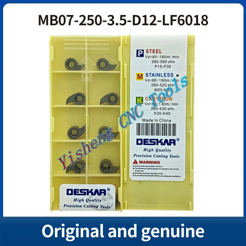 DESKAR 100% Original MB07-250-3.0-D11 MB07-250-3.5-D12 CNC cutting tool indexable threading carbide insert
DESKAR 100% Original MB07-250-3.0-D11 MB07-250-3.5-D12 CNC cutting tool indexable threading carbide insert