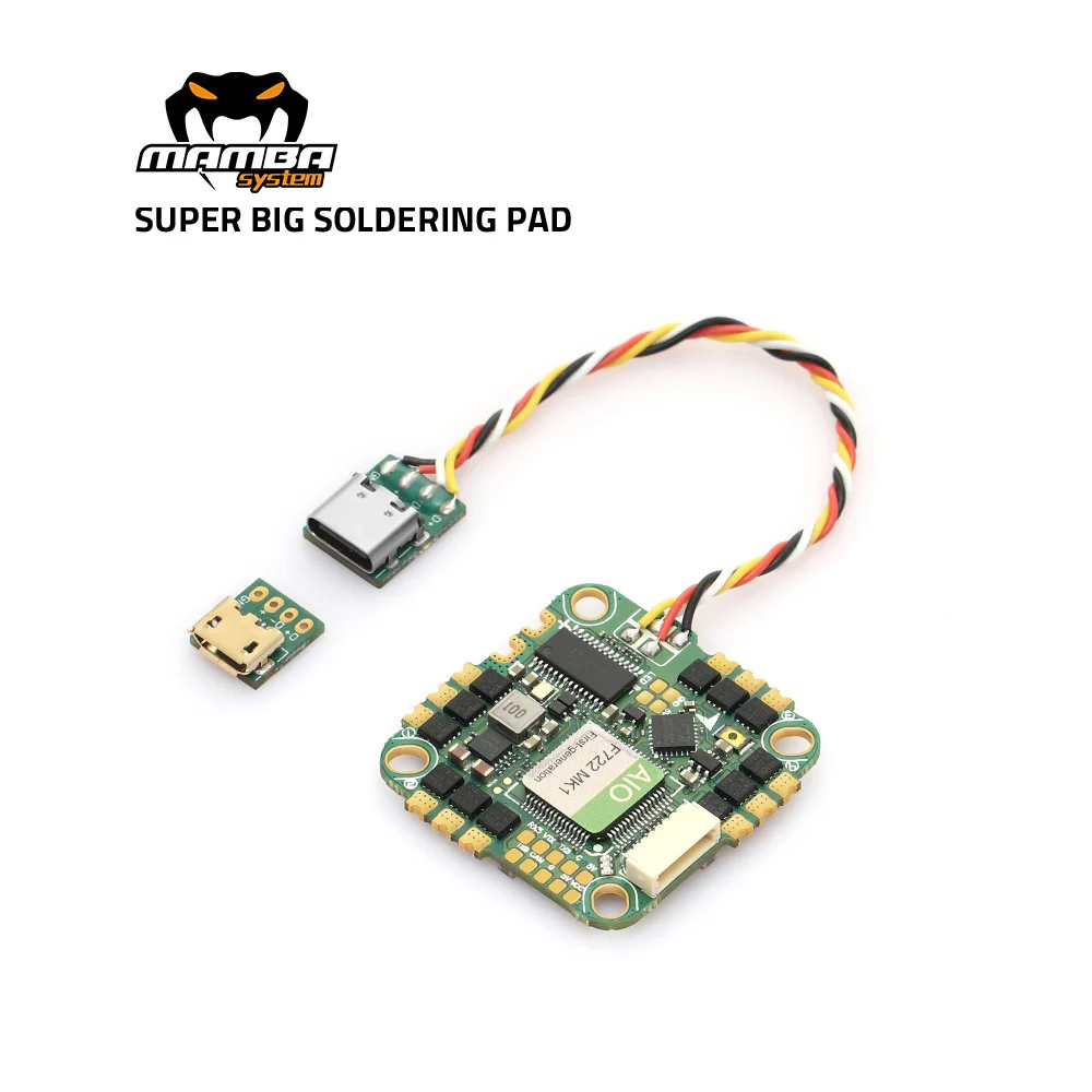 MAMBA AIO F722 35A интегрированный Полетный контроллер 6S FPV Дрон 35A ESC 25,5 мм/м2
MAMBA AIO F722 35A интегрированный Полетный контроллер 6S FPV Дрон 35A ESC 25,5 мм/м2