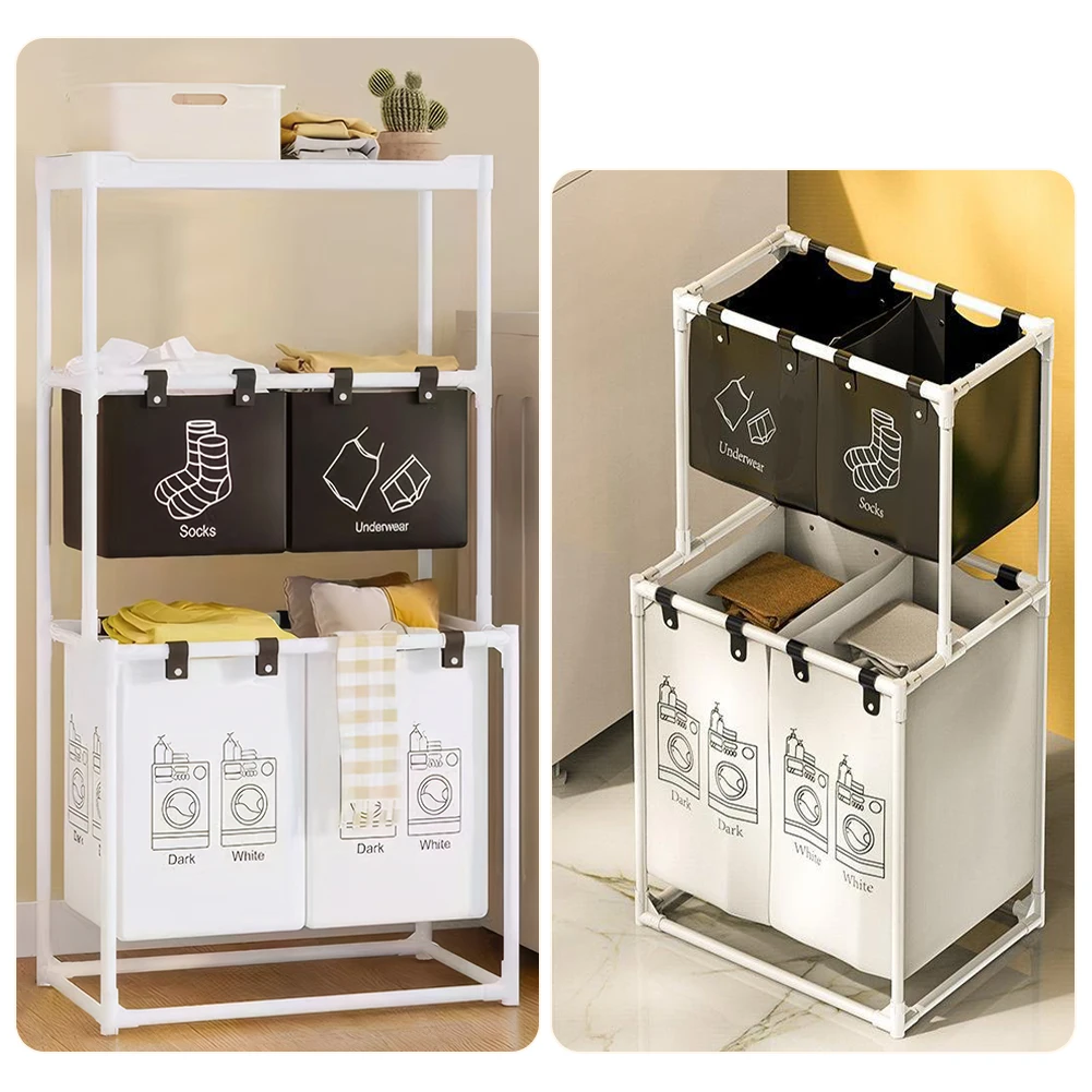 Корзина для сортировки белья, вместительная корзина для грязной одежды, органайзер для хранения одежды, стеллаж для дома и общежития
Корзина для сортировки белья, вместительная корзина для грязной одежды, органайзер для хранения одежды, стеллаж для дома и общежития