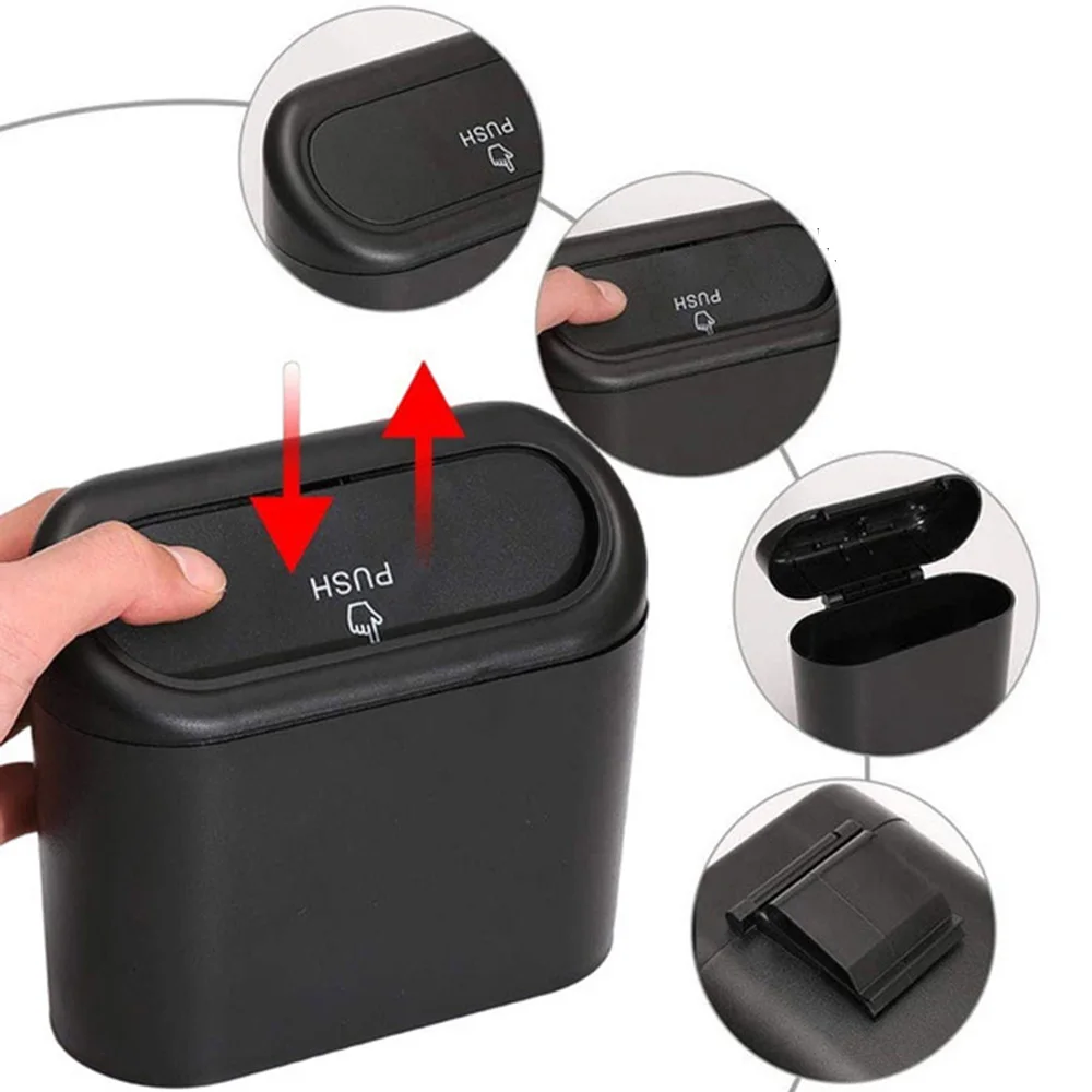 Car Trash Can With Lid Portable Hanging Dustproof Box Storage Box Plastic Pressed Car Interior Accessories
Car Trash Can With Lid Portable Hanging Dustproof Box Storage Box Plastic Pressed Car Interior Accessories