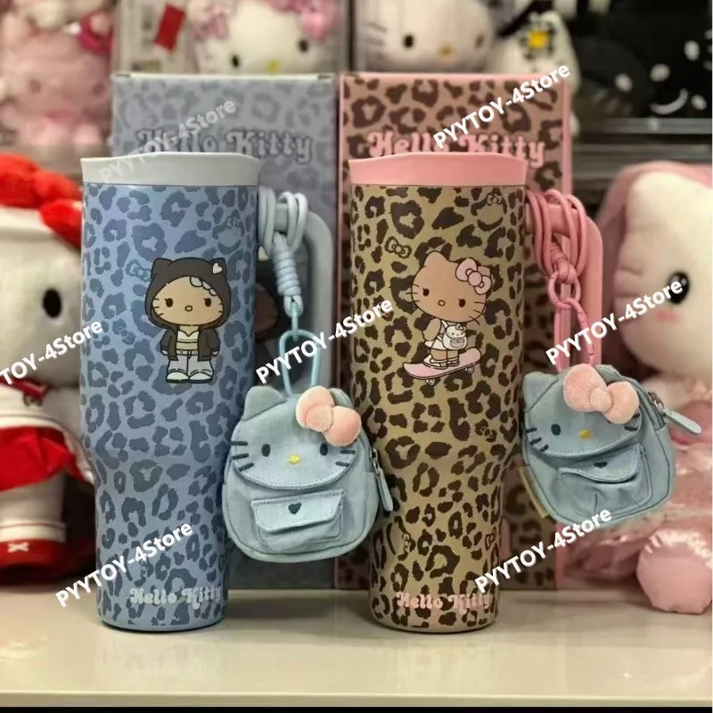 Sanrio Cups Black Leather Leopard Print Hello Kitty Jumbo Vacuum Cup Straw Stainless Steel Water Cup Anime Merchandise Gift
Sanrio Cups Black Leather Leopard Print Hello Kitty Jumbo Vacuum Cup Straw Stainless Steel Water Cup Anime Merchandise Gift
