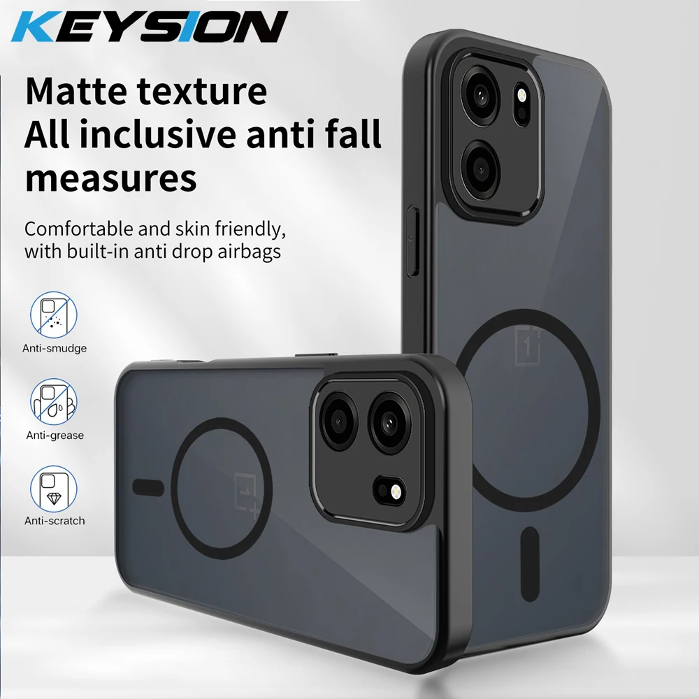 KEYSION Magnetic Phone Case for OnePlus Nord CE6 Silicone+PC Matte Translucent Black Shockproof Cover for OnePlus 1+ Nord CE6
KEYSION Magnetic Phone Case for OnePlus Nord CE6 Silicone+PC Matte Translucent Black Shockproof Cover for OnePlus 1+ Nord CE6