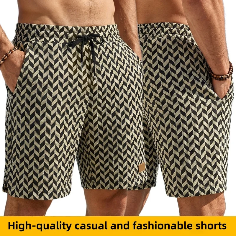 Men's summer textured jacquard mid-rise five-pocket pants for casual sports, loose and breathable with stretch, beach shorts
Men's summer textured jacquard mid-rise five-pocket pants for casual sports, loose and breathable with stretch, beach shorts