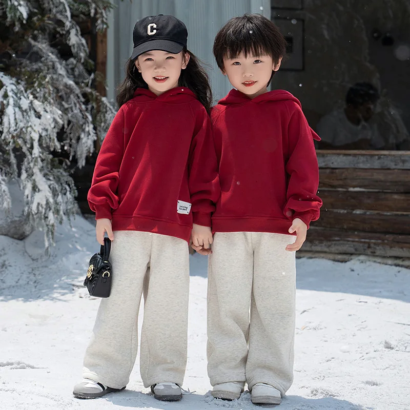 Parent Child Clothing, New Year's Clothing, Hoodie for Teenagers, Loose and Plush Children's Clothing for Boys, Hooded Hoodie
Parent Child Clothing, New Year's Clothing, Hoodie for Teenagers, Loose and Plush Children's Clothing for Boys, Hooded Hoodie