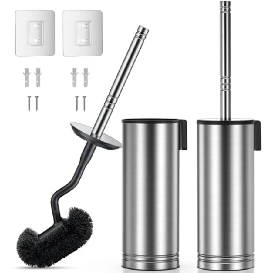 Toilet Brush and Holder Set: 304 Stainless Steel Rustproof Toilet Scrubber with Under Rim Deep Cleaning Curved Bristle - Bathro
Toilet Brush and Holder Set: 304 Stainless Steel Rustproof Toilet Scrubber with Under Rim Deep Cleaning Curved Bristle - Bathro