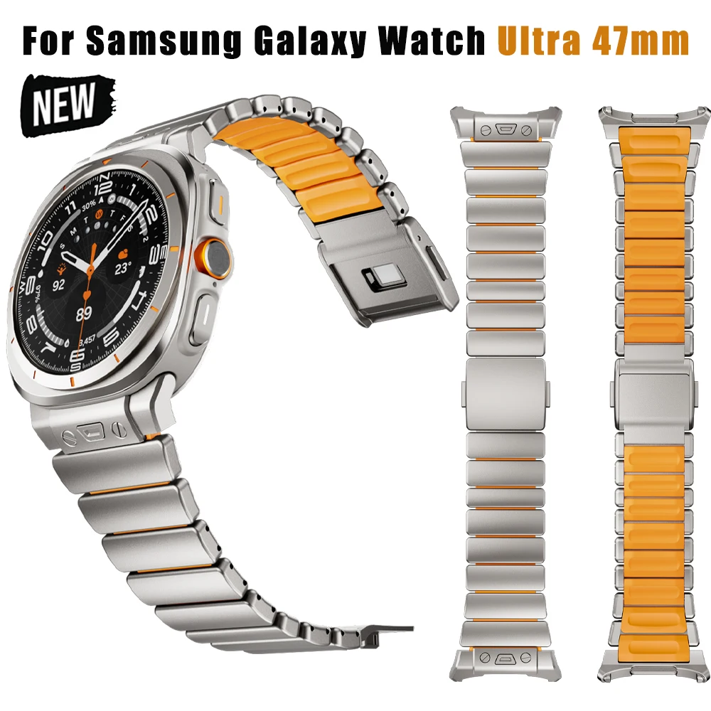 Магнитный титановый ремешок для Samsung Galaxy Watch Ultra 2025/7 47 мм из нержавеющей стали + силиконовый ремешок для браслета Galaxy Ultra 47 мм
Магнитный титановый ремешок для Samsung Galaxy Watch Ultra 2025/7 47 мм из нержавеющей стали + силиконовый ремешок для браслета Galaxy Ultra 47 мм