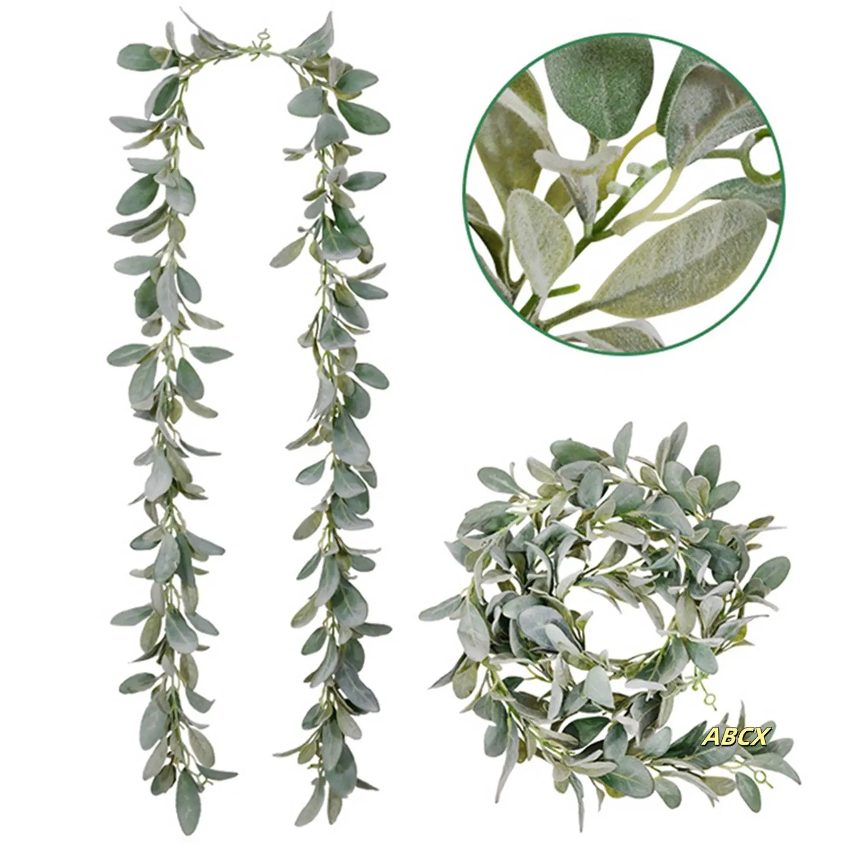 3Pcs 6.7 Ft Lambs Ear Garland Artificial - Succulent Garland - Fall Eucalyptus Garland - Leaf Mantle Garland
3Pcs 6.7 Ft Lambs Ear Garland Artificial - Succulent Garland - Fall Eucalyptus Garland - Leaf Mantle Garland
