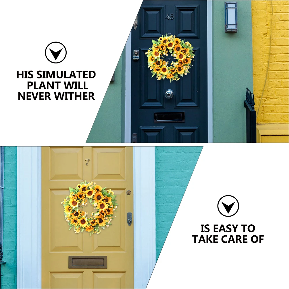 Simulated Sunflower Wreath 40cm Thanksgiving Day Decor Halloween Holiday Season Artificial Plant Garland Wall Door Decoration
Simulated Sunflower Wreath 40cm Thanksgiving Day Decor Halloween Holiday Season Artificial Plant Garland Wall Door Decoration