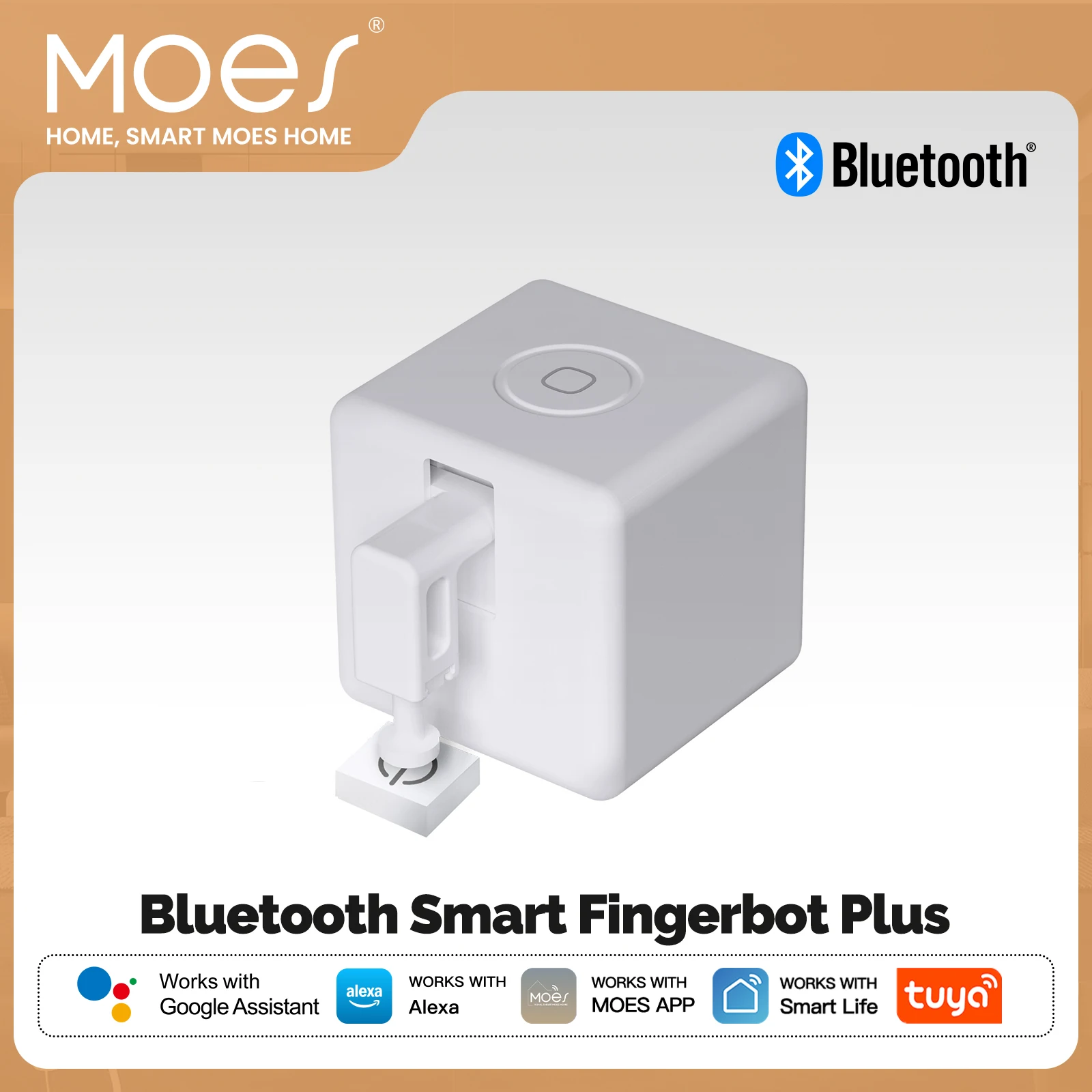 MOES Tuya Smart Bluetooth Fingerbot Switch Button Pusher Smart Life App Voice Control via Alexa, Google Assistant
MOES Tuya Smart Bluetooth Fingerbot Switch Button Pusher Smart Life App Voice Control via Alexa, Google Assistant