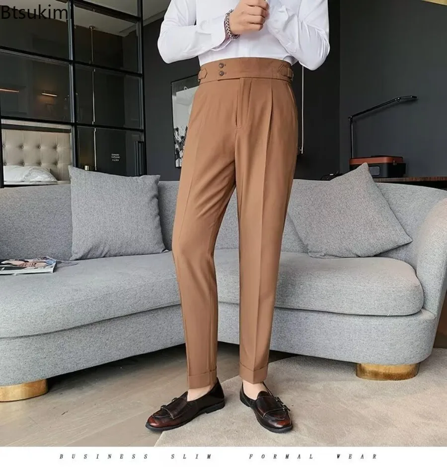 New Men's Fashion Korean Edition Casual Business High Waist Button Pants Spring Slim Fit Straight Tube Non Iron Men's Suit Pants
New Men's Fashion Korean Edition Casual Business High Waist Button Pants Spring Slim Fit Straight Tube Non Iron Men's Suit Pants