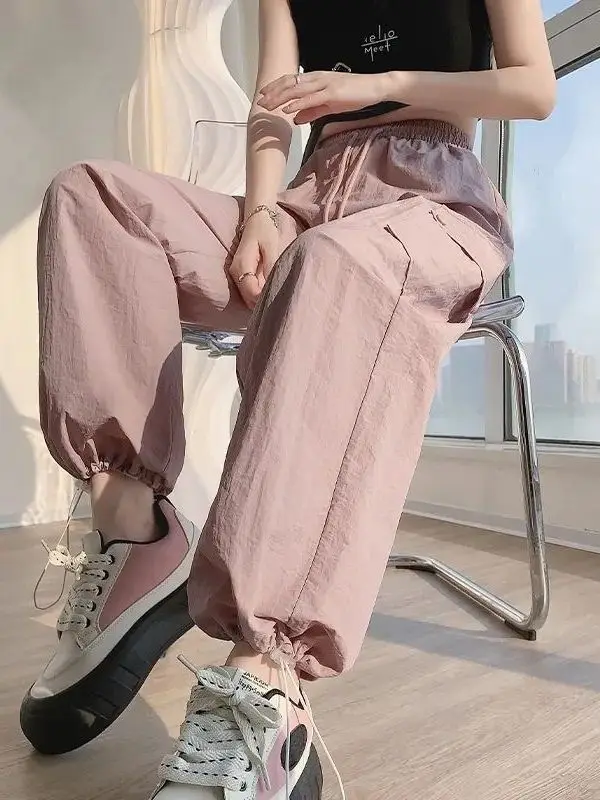 Pink Quick Dry Work Trousers Women's Summer New High Waist Slim Wide Leg American Small Size Ice Silk Sports Pants
Pink Quick Dry Work Trousers Women's Summer New High Waist Slim Wide Leg American Small Size Ice Silk Sports Pants