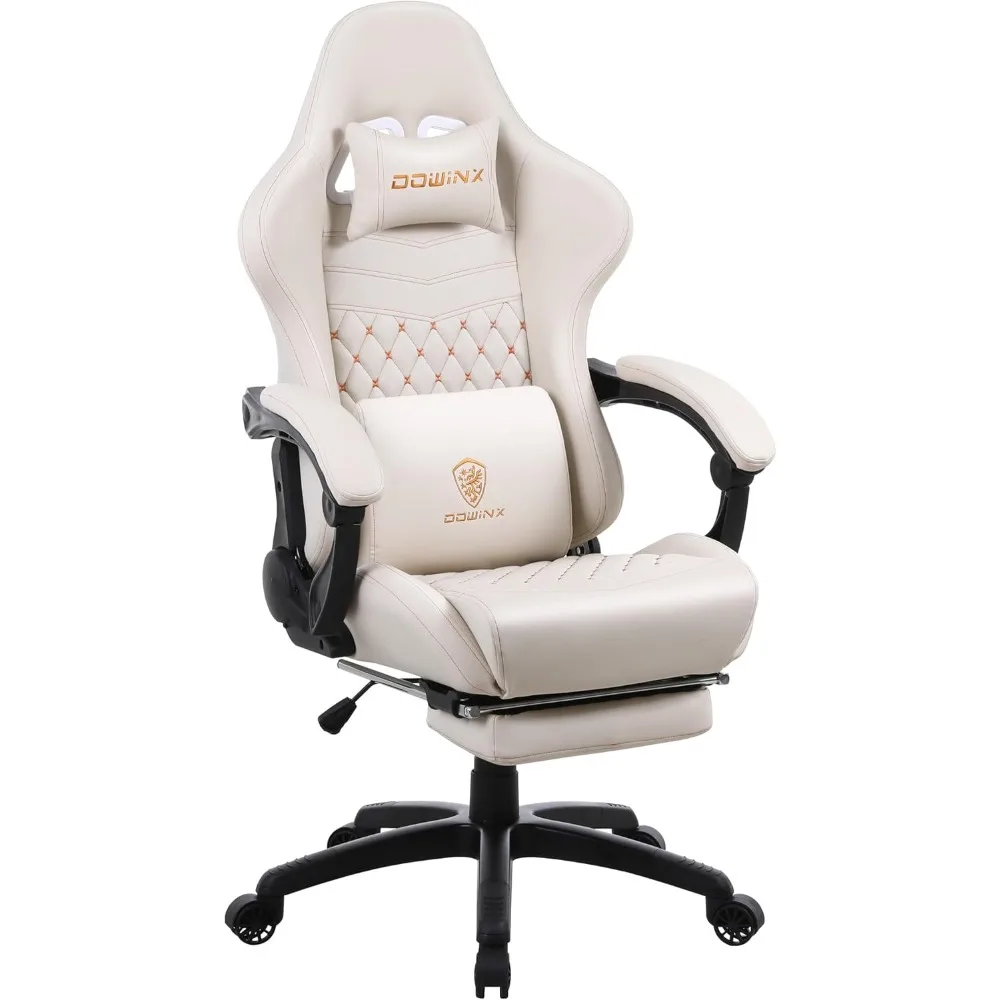 Office desk chair with massage lumbar support, vintage style, PU leather, retractable footrest.
Office desk chair with massage lumbar support, vintage style, PU leather, retractable footrest.