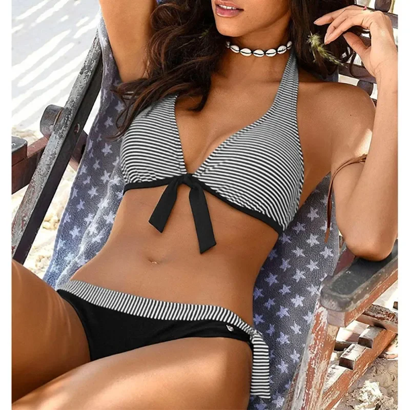 2023 New Micro Striped Bikini set Two-piece swimsuit Patchwork Bandage Bikini Push Up sexy Bathing Suit Women Swimwear Biquini S
2023 New Micro Striped Bikini set Two-piece swimsuit Patchwork Bandage Bikini Push Up sexy Bathing Suit Women Swimwear Biquini S