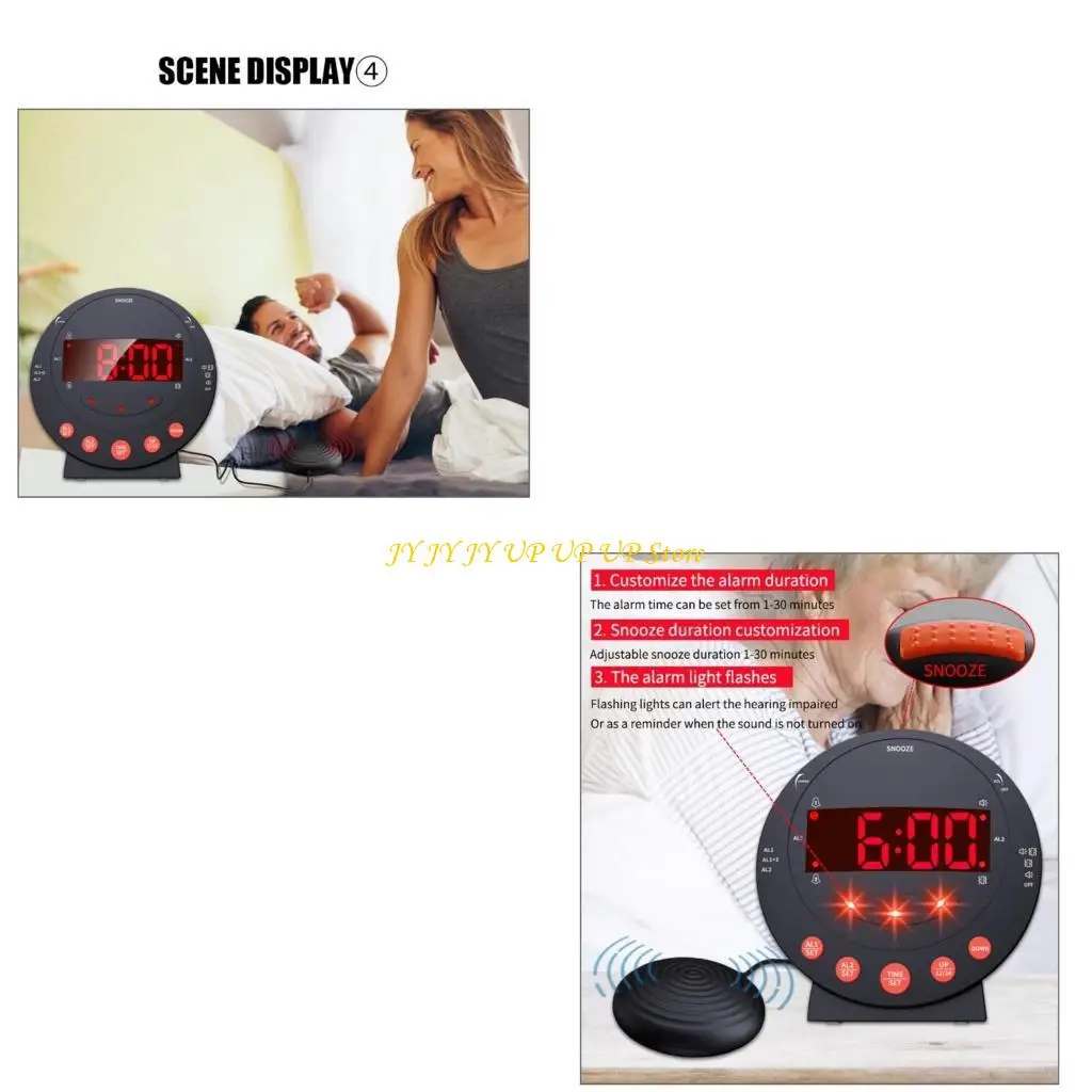 Loud Alarm Clock with Bed Shaker Vibrating Alarm Clock LED Digital Display for Heavy Sleepers Adults Kids Teenager
Loud Alarm Clock with Bed Shaker Vibrating Alarm Clock LED Digital Display for Heavy Sleepers Adults Kids Teenager