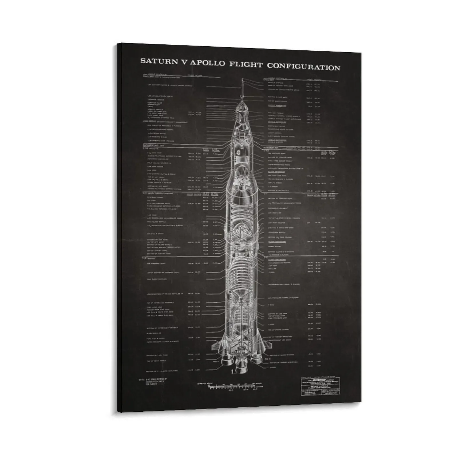 Apollo Saturn V Blueprint in High Resolution (black) Canvas Painting room decor house decoration Decoration bedroom
Apollo Saturn V Blueprint in High Resolution (black) Canvas Painting room decor house decoration Decoration bedroom