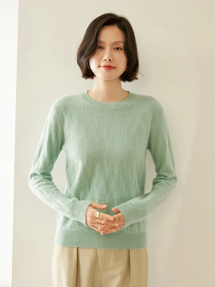 Light Luxury Autumn Winter Women Sweater 100% Cashmere Elegant Ladies Knitted Pullover Long Sleeve Fashion Female Clothing Tops
Light Luxury Autumn Winter Women Sweater 100% Cashmere Elegant Ladies Knitted Pullover Long Sleeve Fashion Female Clothing Tops