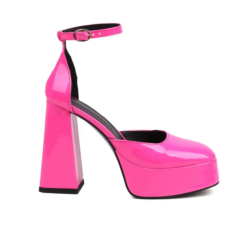 Plus Size 34-48 Patent PU Leather Bright Shiny Pink Closed Toe Sexy Lady Dress Pumps Platform Block High Heels Women Sandals
Plus Size 34-48 Patent PU Leather Bright Shiny Pink Closed Toe Sexy Lady Dress Pumps Platform Block High Heels Women Sandals
