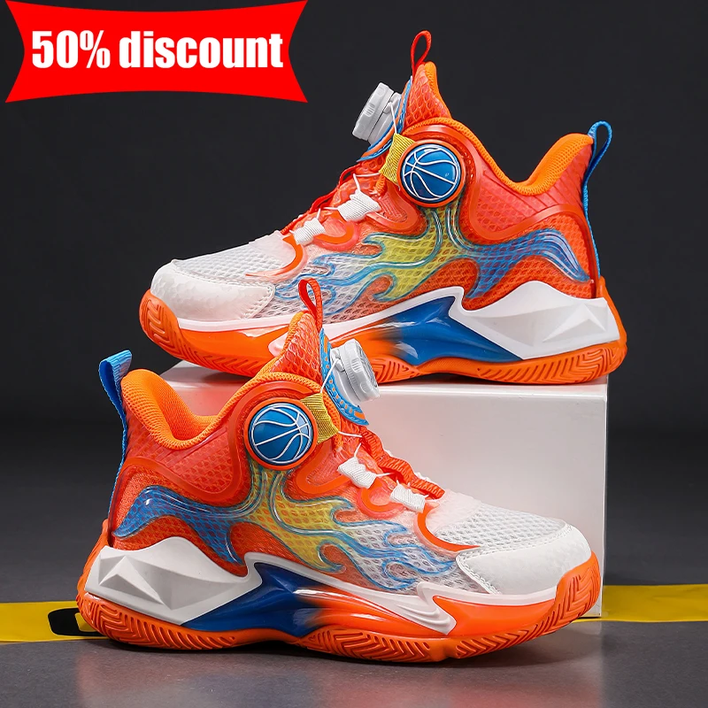 Kids Basketball Shoes Campus Exercise Shock-absorbing Anti Slip Sneakers Breathable Mesh Elastic Sports Field Running Footwear
Kids Basketball Shoes Campus Exercise Shock-absorbing Anti Slip Sneakers Breathable Mesh Elastic Sports Field Running Footwear