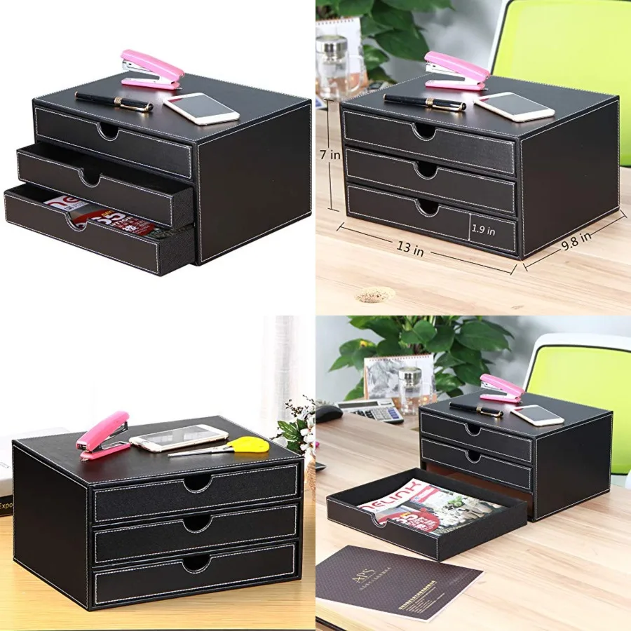 High-end PU Leather Desk Organizer File Cabinet Executive Office Supplies Desktop Filing A4 File Cabinet Stackable Storage Orga
High-end PU Leather Desk Organizer File Cabinet Executive Office Supplies Desktop Filing A4 File Cabinet Stackable Storage Orga
