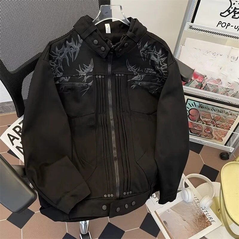 Американская винтажная куртка с длинным рукавом, женская повседневная уличная одежда, пальто на молнии, одежда в стиле панк, субкультура, осенние топы в стиле Харадзюку
Американская винтажная куртка с длинным рукавом, женская повседневная уличная одежда, пальто на молнии, одежда в стиле панк, субкультура, осенние топы в стиле Харадзюку
