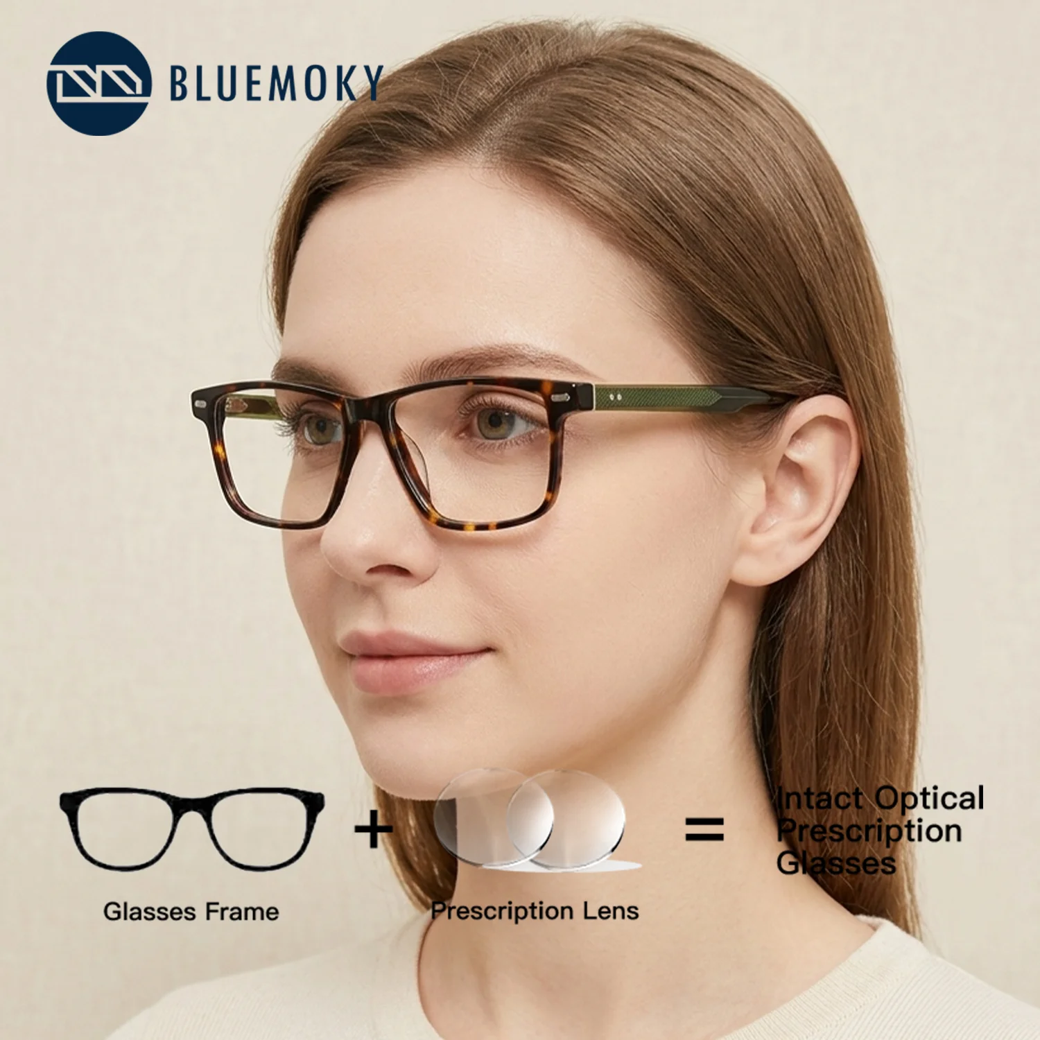 BLUEMOKY Acetate Prescription Eyeglasses Photochromic Anti Blue Light Square Myopia Optical Glasses for Woman
BLUEMOKY Acetate Prescription Eyeglasses Photochromic Anti Blue Light Square Myopia Optical Glasses for Woman