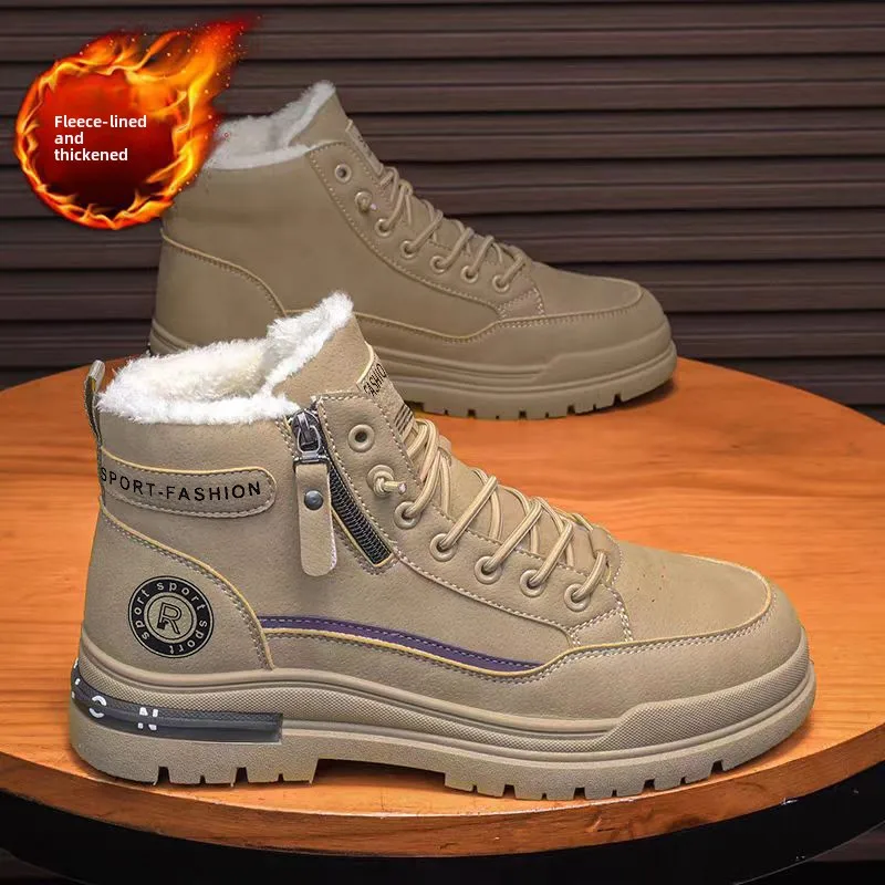 Men's High-Top Fleece-Lined Thickened Boots Waterproof Non-Slip for Construction Work Duty Work Safety Workwear Boots
Men's High-Top Fleece-Lined Thickened Boots Waterproof Non-Slip for Construction Work Duty Work Safety Workwear Boots
