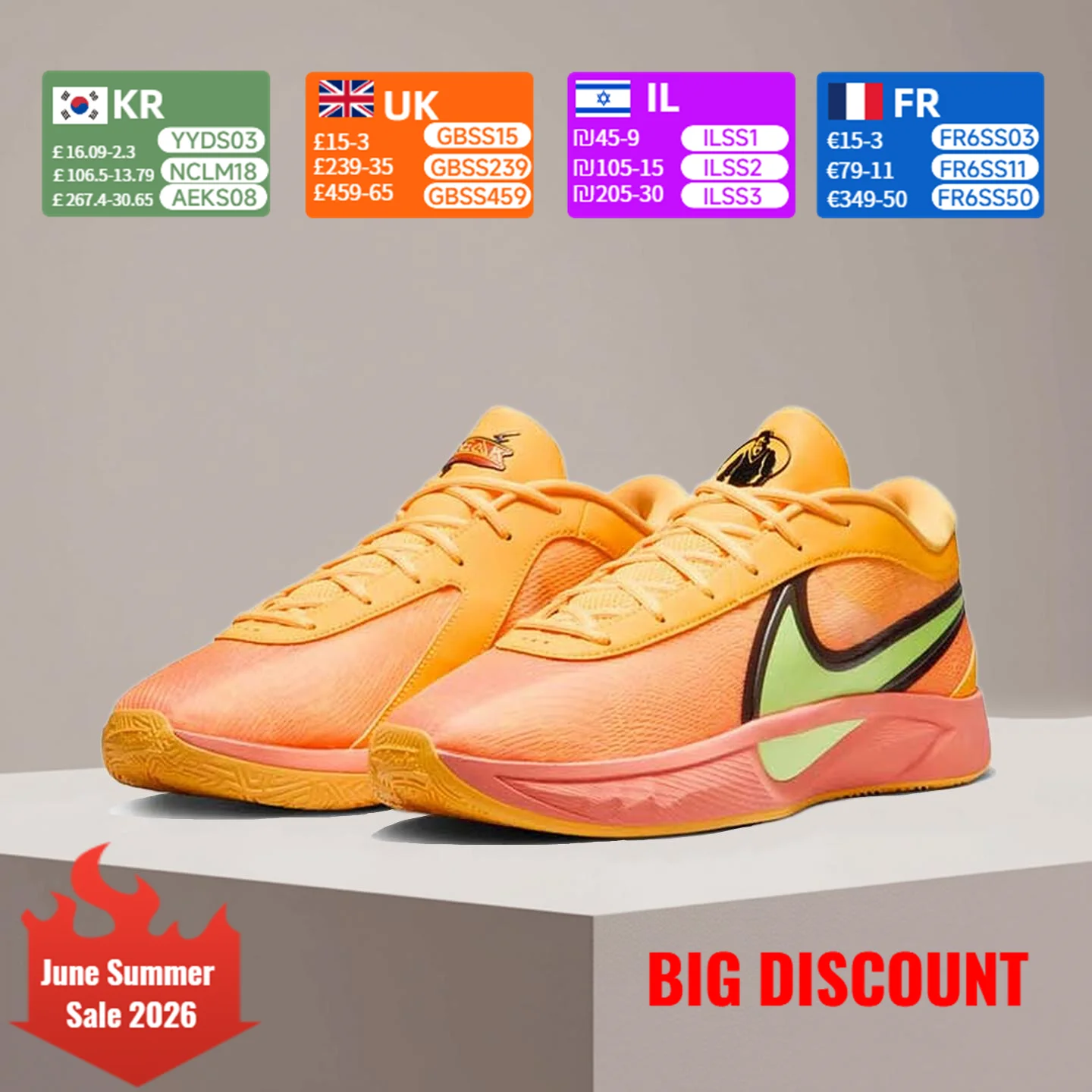 Nike Giannis Monster 6 “Monster” Unisex Basketball Shoes Slip-Resistant, Durable, Cushioned FJ7807-601
Nike Giannis Monster 6 “Monster” Unisex Basketball Shoes Slip-Resistant, Durable, Cushioned FJ7807-601