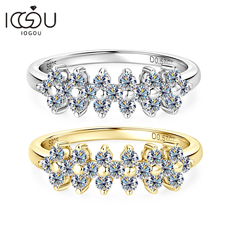 IOGOU 2MM Round Moissanite Diamond Rings for Women Silver 925 Flower Half Eternity Band Wedding Engagement Finger Jewelry 2025
IOGOU 2MM Round Moissanite Diamond Rings for Women Silver 925 Flower Half Eternity Band Wedding Engagement Finger Jewelry 2025