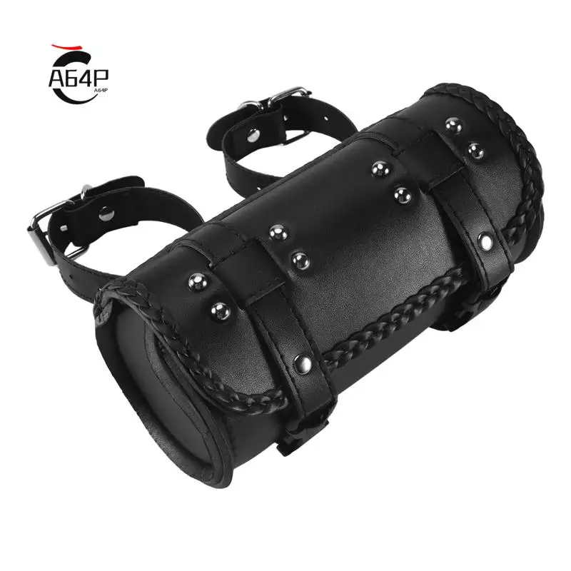 A64P-Motorcycle Fork Bag PU Leather Bicycle Handlebar Tool Pouch Sissy Bar Roll Storage Bag Saddle Bag, Universal
A64P-Motorcycle Fork Bag PU Leather Bicycle Handlebar Tool Pouch Sissy Bar Roll Storage Bag Saddle Bag, Universal