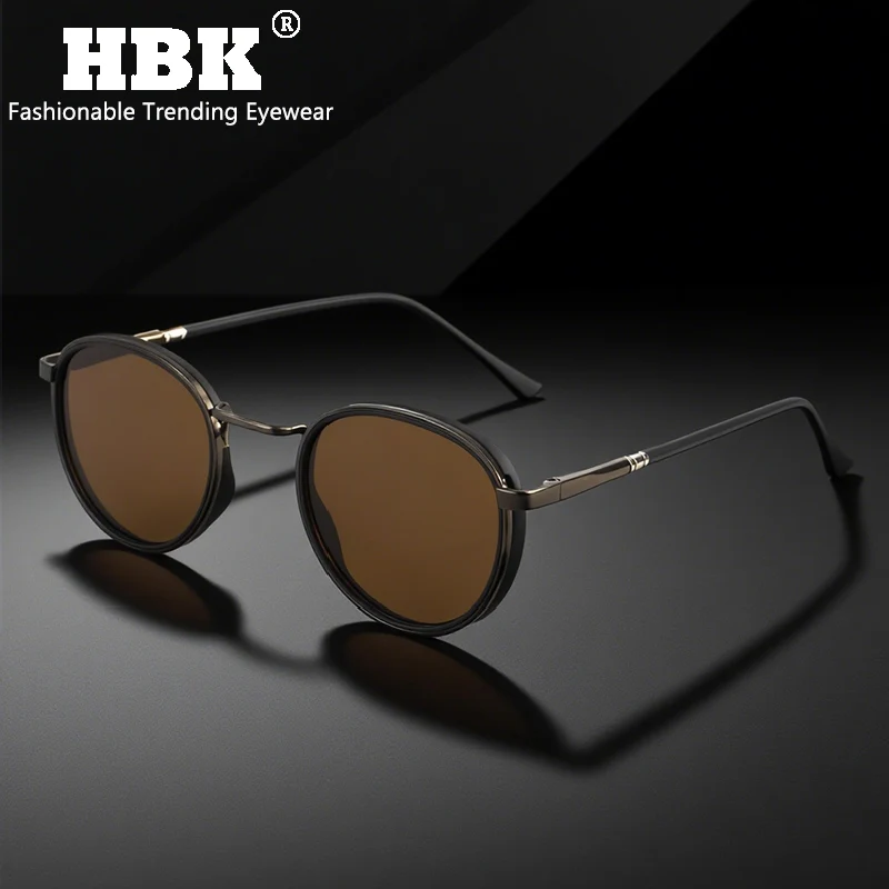 HBK Trendy Punk Men's Polarized Sunglasses Round Design Fashionable Unisex UV400 Sun Glasses outdoor Shopping Ideal for Gifts
HBK Trendy Punk Men's Polarized Sunglasses Round Design Fashionable Unisex UV400 Sun Glasses outdoor Shopping Ideal for Gifts