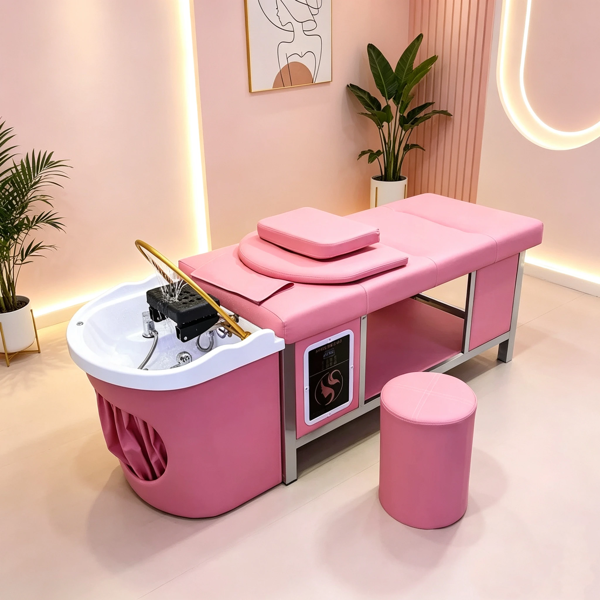 Combining Hair Washing,Head Therapyand Massageit is Sturdy and DurableWith a Deep Splash Proof Ceramic Basin That is Waterproof
Combining Hair Washing,Head Therapyand Massageit is Sturdy and DurableWith a Deep Splash Proof Ceramic Basin That is Waterproof
